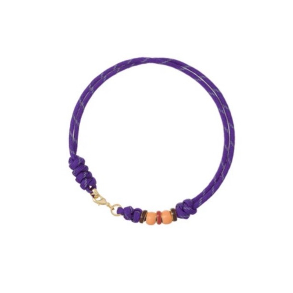 ROXANNE ASSOULIN The Super Size Happy Cord Necklace In Grape Without charm